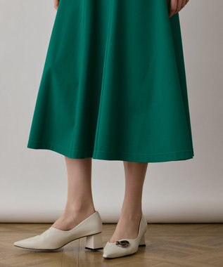 GRACE CONTINENTAL ステッチカットワンピース グリーン