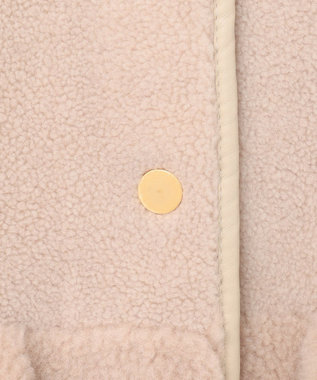 GRACE CONTINENTAL ノーカラーボアムートンコート ベージュ