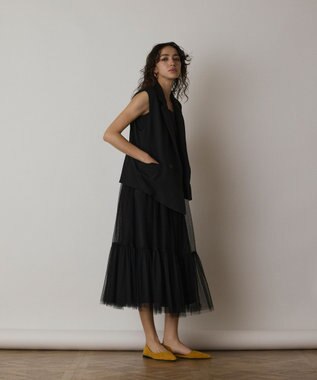 GRACE CONTINENTAL イレヘムジレジャケット ブラック