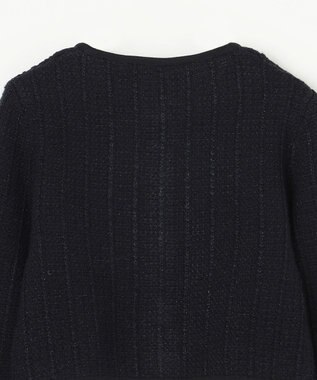 GRACE CONTINENTAL ツイードショートニットカーディガン ブラック