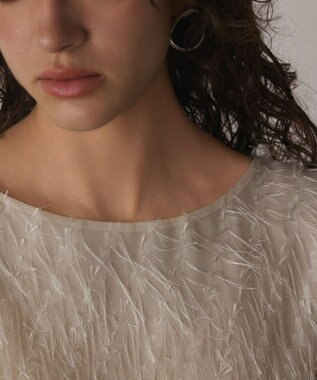 GRACE CONTINENTAL フリンジギャザートップ キナリ