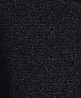 GRACE CONTINENTAL ツイードショートニットカーディガン ブラック