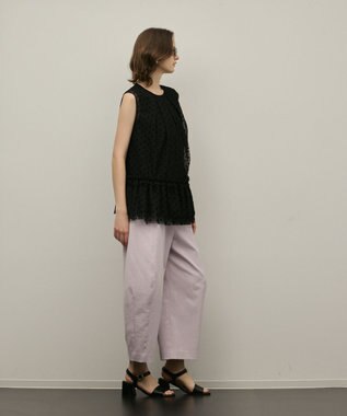 GRACE CONTINENTAL チュールティアードブラウス ブラック