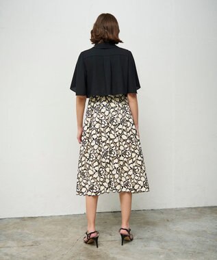 GRACE CONTINENTAL ケープスリーブシアージャケット ブラック