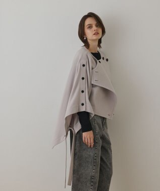 GRACE CONTINENTAL ライトビーバーポンチョ ベージュ