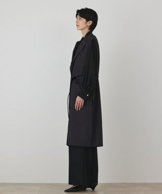 GRACE CONTINENTAL カシミヤ混リバージレ チャコール
