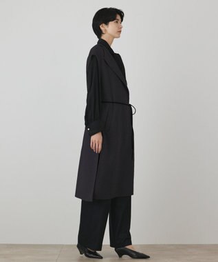 GRACE CONTINENTAL カシミヤ混リバージレ チャコール