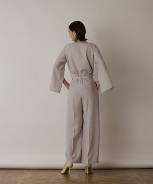 GRACE CONTINENTAL スリットスリーブトップ ベージュ