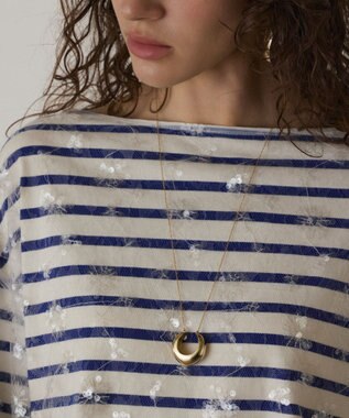 GRACE CONTINENTAL バスクボーダートップ ブルー