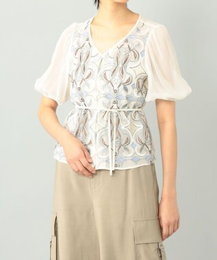 29000円　未使用　グレースコンチネンタル　袖刺繍　ブラウス