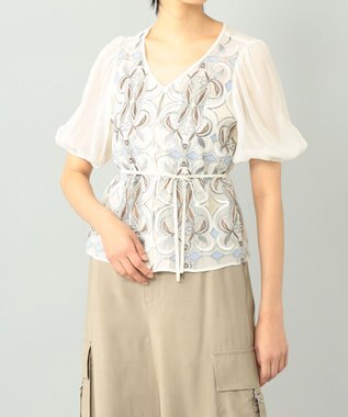 パフスリーブ刺繍ブラウス / GRACE CONTINENTAL | GRACE