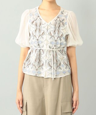 刺繍パフスリーブニットトップ / GRACE CONTINENTAL | GRACE