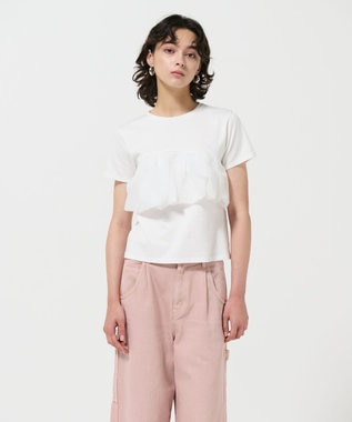 GRACE CONTINENTAL アシメフリルT ホワイト