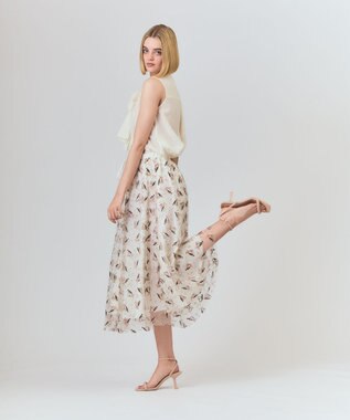 GRACE CONTINENTAL マリンembフレアスカート キナリ