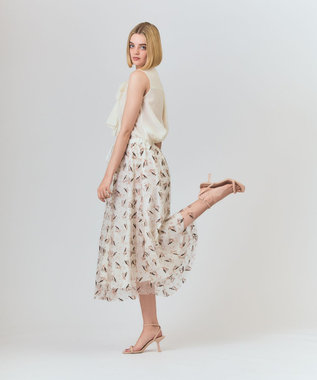 GRACE CONTINENTAL マリンembフレアスカート キナリ