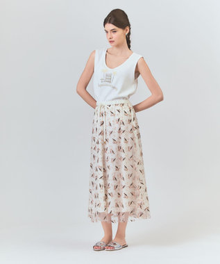 GRACE CONTINENTAL マリンembフレアスカート キナリ