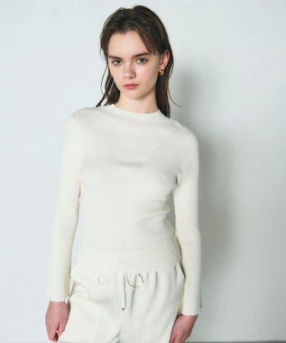 GRACE CONTINENTAL リブニットトップ ホワイト