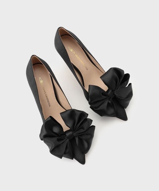 GRACE CONTINENTAL リボンパンプス ブラック