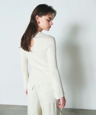 GRACE CONTINENTAL リブニットトップ ホワイト