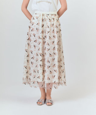 GRACE CONTINENTAL マリンembフレアスカート キナリ