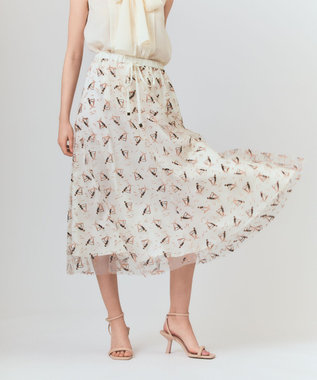 GRACE CONTINENTAL マリンembフレアスカート キナリ