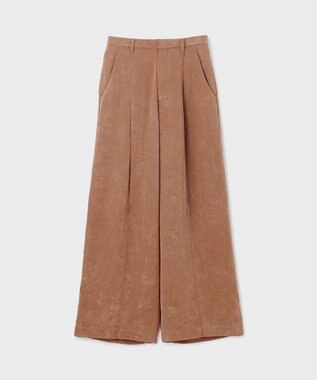 GRACE CONTINENTAL クラッシュサテンパンツ ブラウン