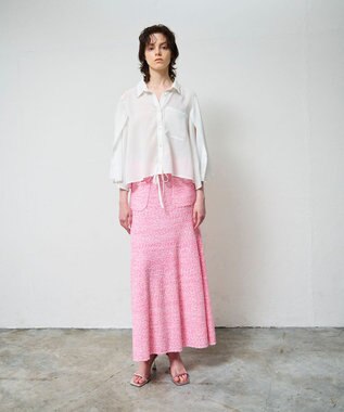 GRACE CONTINENTAL シアーポンチョシャツ ホワイト