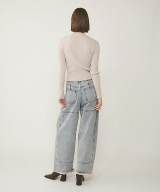 GRACE CONTINENTAL ライン切替デニムパンツ ピンク