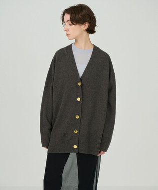 GRACE CONTINENTAL クーマラムニットカーディガン ブラウン