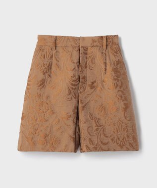 GRACE CONTINENTAL リーフジャガードショートパンツ キャメル