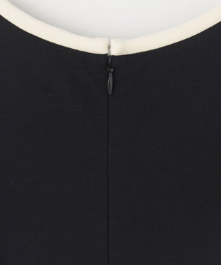 GRACE CONTINENTAL 配色ポンチフレアワンピース ブラック