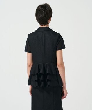 GRACE CONTINENTAL バックフリルベスト ブラック