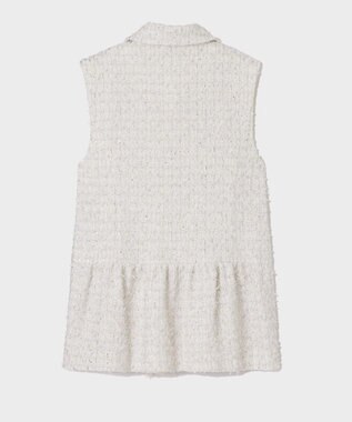 GRACE CONTINENTAL ツイードカバーオールジレ ホワイト