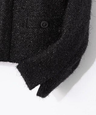 GRACE CONTINENTAL ラメシャイニーコクーンジャケット ブラック