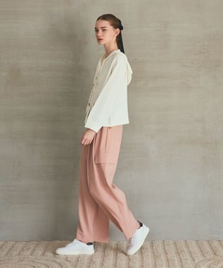 GRACE CONTINENTAL ニットフーディブルゾン ホワイト