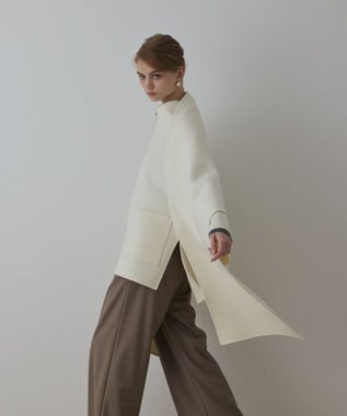 GRACE CONTINENTAL ストール付リバージップブルゾン キナリ