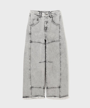 GRACE CONTINENTAL ライン切替デニムパンツ グレー