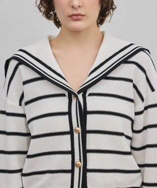 GRACE CONTINENTAL セーラーカラーニットトップ