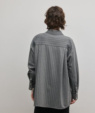 GRACE CONTINENTAL ジャージビッグシャツ ストライプ