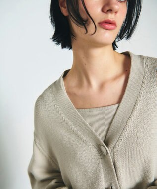 GRACE CONTINENTAL リリヤーンルーズカーディガン グレー