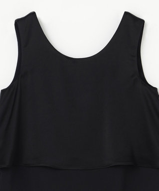 GRACE CONTINENTAL バックコンシャスサテンノースリーブ ブラック