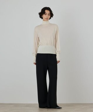 GRACE CONTINENTAL カシミヤ混ニットトップ キナリ