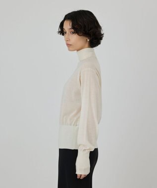 GRACE CONTINENTAL カシミヤ混ニットトップ キナリ