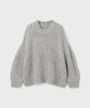 GRACE CONTINENTAL オーバールーズニットトップ グレー