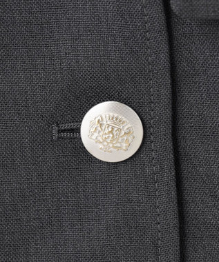 GRACE CONTINENTAL 麻調バックギャザージャケット グレー