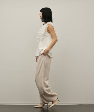 GRACE CONTINENTAL フリル切替カットトップ ホワイト