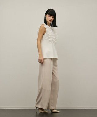GRACE CONTINENTAL フリル切替カットトップ ホワイト