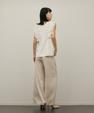 GRACE CONTINENTAL フリル切替カットトップ ホワイト