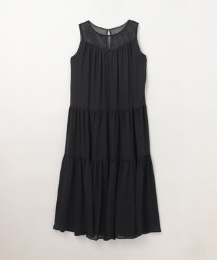 GRACE CONTINENTAL シアードレープマキシ ブラック