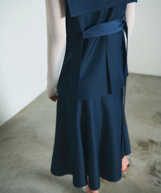 GRACE CONTINENTAL セーラーカラーサテンベスト ネイビー